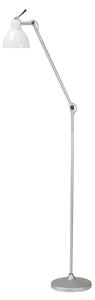 Luxy F1 Lampa Podłogowa Aluminium/Błyszcząca Biała