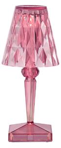 Zewnętrzna Lampa Kartell, Battery, pudrowy róż, balkon, tworzywo sztuczne, design