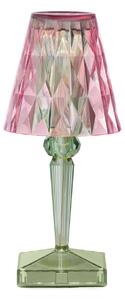 Zewnętrzna Lampa Kartell, Battery, pudrowy róż, balkon, tworzywo sztuczne, design