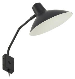 Lampa Ścienna Lindby, Adrik, czarny, salon, metal, nowoczesny
