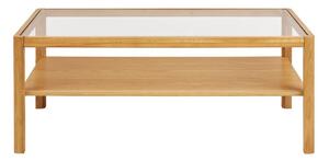 Stolik ze szklanym blatem w naturalnym kolorze 60x110 cm Lourmarin – House Nordic