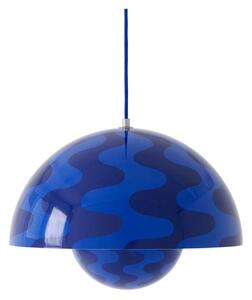 Lampa Wisząca &Tradition, Flowerpot VP7, ściemnialny, niebieski, salon, metal, design
