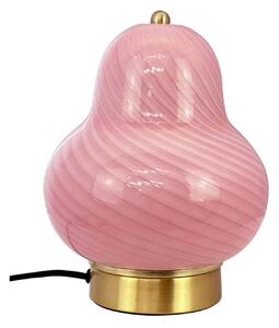 Lampa Stołowa Dyberg Larsen, Lucy, pudrowy róż, salon, szkło, skandynawski