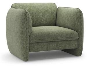 Zielony fotel z tkaniny szenilowej Georgia – Micadoni
