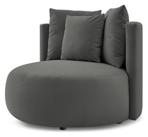 Jasnoszary aksamitny fotel Cesar – Bobochic Paris