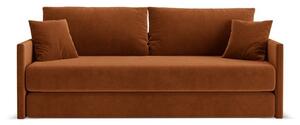 Aksamitna rozkładana sofa w kolorze terakoty 209 cm Shannon – Cosmopolitan Design