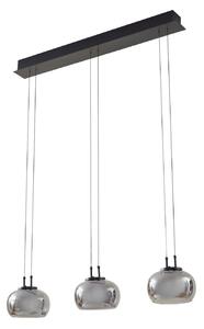 Lampa Wisząca Lucande, Dain, szary, jadalnia, szkło, nowoczesny