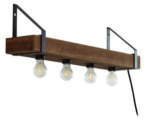 Lampa Ścienna Lindby, Vatana, ściemnialny, drewniany, jadalnia, drewno, dworkowy | rustykalny