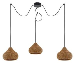 Zewnętrzna Lampa Lucande, Taniola, ściemnialny, drewniany, taras, drewno, dworkowy | rustykalny