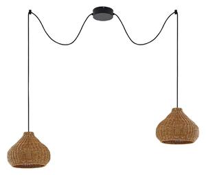 Zewnętrzna Lampa Lucande, Taniola, ściemnialny, drewniany, taras, drewno, dworkowy | rustykalny