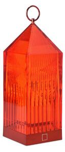 Zewnętrzna Lampa Kartell, Lantern, ściemnialny, czerwony, balkon, tworzywo sztuczne, design