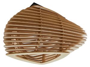 Lampa Sufitowa Lindby, Sanza, ściemnialny, drewniany, salon, drewno, skandynawski
