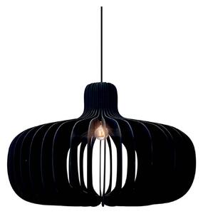 Lampa Wisząca Nordlux, Hazo, ściemnialny, czarny, salon, drewno, skandynawski