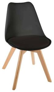 Krzesło tapicerowane Baya czarne