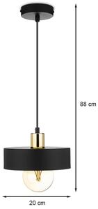 Lampa wisząca BerlinStil 20 cm cz-złota
