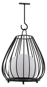 Zewnętrzna Lampa Lindby, Kelda, ściemnialny, czarny, balkon, aluminium, nowoczesny