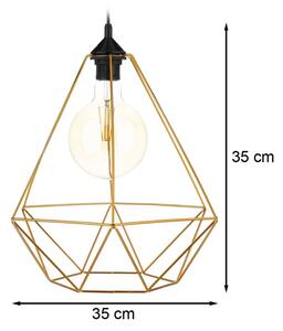 Lampa wisząca Paris Diamond 35 cm miedź