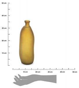 Wazon butelka szklana oliwkowa 35 cm
