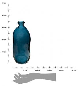 Wazon szklany Jeanne Blue z recyklingu