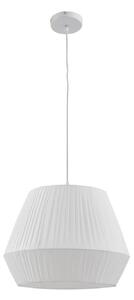 Lampa Wisząca Lindby, Vitore, ściemnialny, biały, salon, tkanina | tekstylia, skandynawski