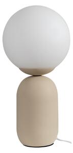Lampa Stołowa Lindby, Lennes, biały, salon, szkło, nowoczesny