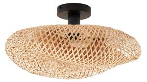 Lampa Sufitowa Lindby, Eleane, ściemnialny, drewniany, salon, bambus, dworkowy | rustykalny