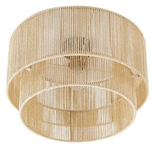 Lampa Sufitowa Lindby, Anuva, ściemnialny, beżowy, jadalnia, papier | karton, dworkowy | rustykalny