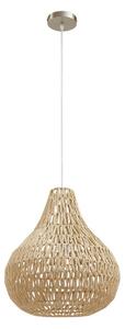 Lampa Wisząca Lindby, Miryam, ściemnialny, drewniany, jadalnia, drewno, dworkowy | rustykalny