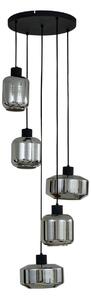 Lampa Wisząca Lindby, Hildur, ściemnialny, szary, salon, szkło