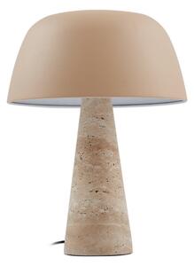 Lampa Stołowa Lindby, Magritt, beżowy, salon, kamień, nowoczesny