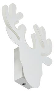 Lampa Ścienna Lindby, Hirvi, biały, jadalnia, metal, nowoczesny