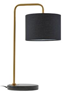 Lampa Stołowa Lindby, Hillary, czarny, salon, tkanina | tekstylia, skandynawski