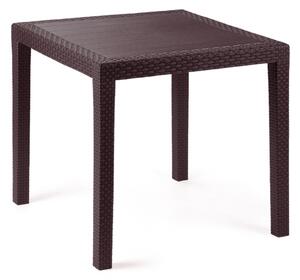 Stół ogrodowy Ratan Lux, 73 x 75,5 x 75,5 cm, wenge