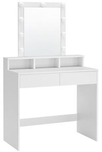 Toaletka z lustrem i oświetleniem biała 80 cm GLAMOUR
