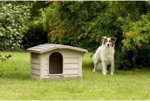 Domek dla psa Bungalow beżowy, 89 x 75 x 62 cm