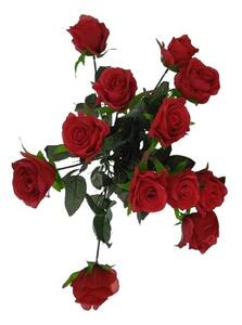 Sztuczny bukiet czerwonych Róż, 67 cm, 12 szt