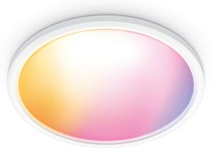 Lampa Sufitowa WiZ, SuperSlim, ściemnialny, biały, salon, tworzywo sztuczne, nowoczesny