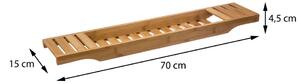 Półka na wannę bambusowa 70 cm