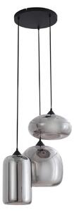 Lampa Wisząca Lindby, Marla, ściemnialny, czarny, salon, szkło, nowoczesny
