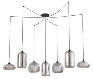 Lampa Wisząca Lindby, Marla, ściemnialny, czarny, salon, szkło, nowoczesny