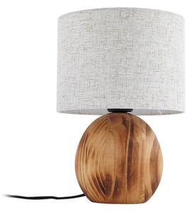 Lampa Stołowa Lindby, Mayumi, drewniany, salon, drewno, skandynawski