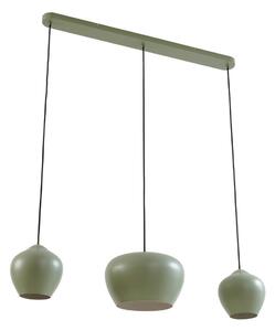 Lampa Wisząca Lucande, Malisa, ściemnialny, zielony, salon, metal, skandynawski
