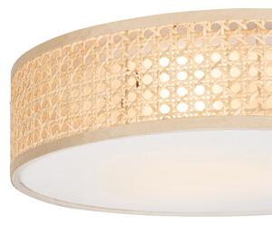 Orientalna lampa sufitowa rattan 40 cm 3-punktowa - Tromma Oswietlenie wewnetrzne