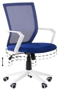 Krzesło biurowe z wysokim oparciem ciemnoniebieskie siatka obrotowe regulowane Relief Beliani