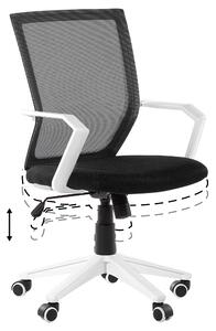 Krzesło biurowe z wysokim oparciem czarne siatka obrotowe regulowane Relief Beliani