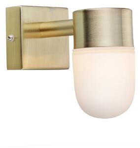 Lampa Ścienna Markslöjd, Menton, ściemnialny, złoty | mosiężny, łazienka, metal, nowoczesny