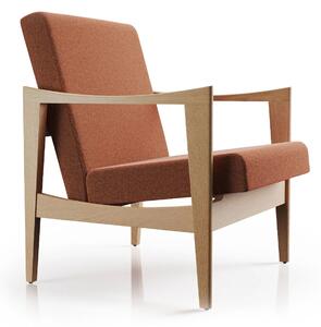 Fotel drewniany tapicerowany CK57