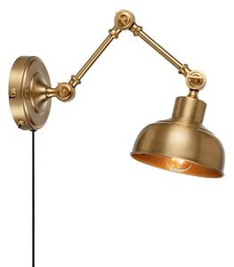 Lampa Ścienna Markslöjd, Grimstad, ściemnialny, złoty | mosiężny, salon, metal