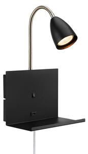Lampa Ścienna Markslöjd, Cuarto, czarny, sypialnia, metal, nowoczesny
