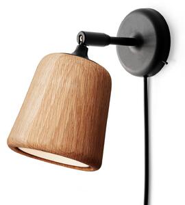 Lampa Ścienna New Works, Material The Originals, ściemnialny, drewniany, salon, drewno, design